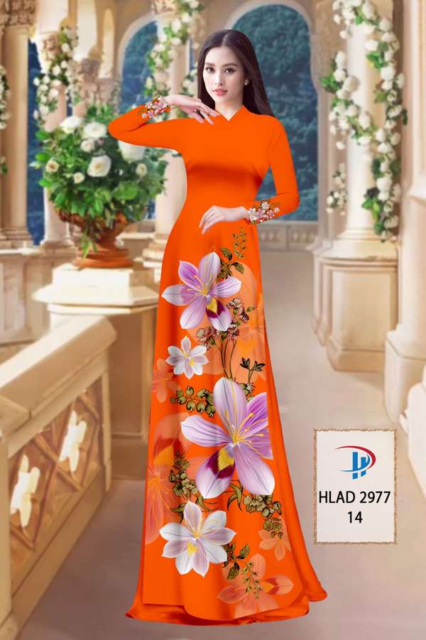 Vải Áo Dài Hoa In 3D AD HLAD2977 60